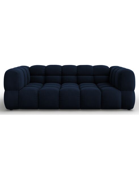 Canapé Velours Aster 3 Places bleu roi - 214x102x75 cm