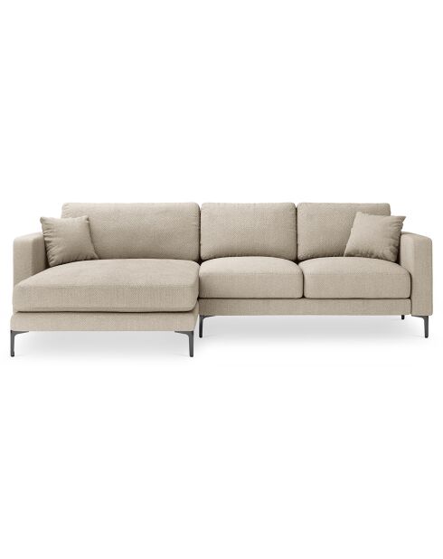 Canapé d'angle Gauche Venus 4 Places beige - 248x160x90 cm