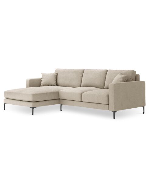 Canapé d'angle Gauche Venus 4 Places beige - 248x160x90 cm