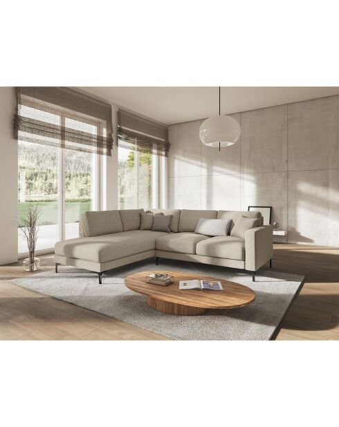 Canapé d'angle Gauche Venus 4 Places beige - 248x160x90 cm