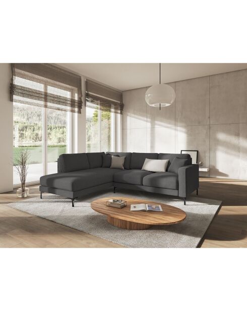 Canapé d'angle Gauche Venus 4 Places gris foncé - 248x160x90 cm