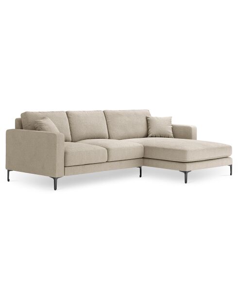 Canapé d'angle Droit Venus 4 Places beige - 248x160x90 cm