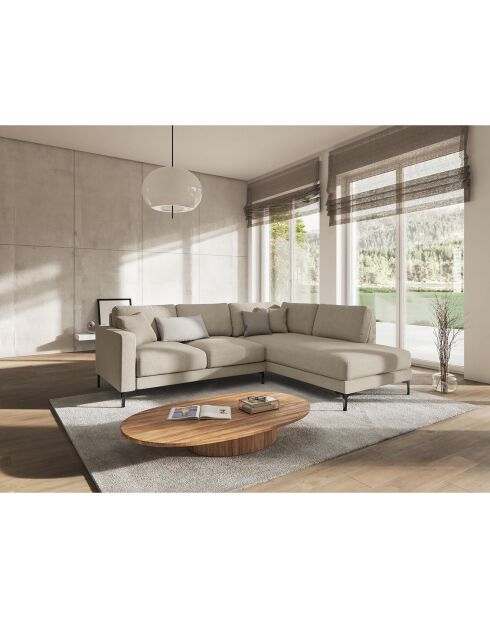 Canapé d'angle Droit Venus 4 Places beige - 248x160x90 cm
