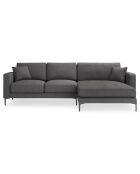 Canapé d'angle Droit Venus 4 Places gris foncé - 248x160x90 cm