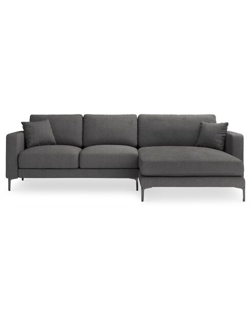 Canapé d'angle Droit Venus 4 Places gris foncé - 248x160x90 cm