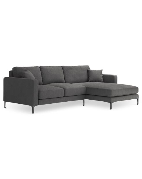 Canapé d'angle Droit Venus 4 Places gris foncé - 248x160x90 cm