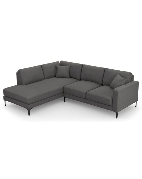 Canapé d'angle Gauche Venus 5 Places gris foncé - 254x185x90 cm