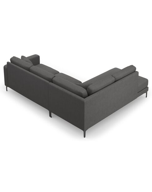 Canapé d'angle Gauche Venus 5 Places gris foncé - 254x185x90 cm