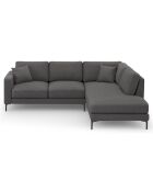 Canapé d'angle Droit Venus 5 Places gris foncé - 254x185x90 cm