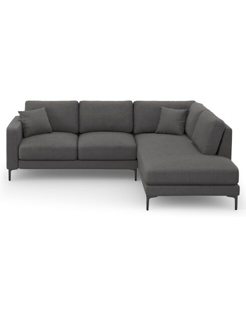 Canapé d'angle Droit Venus 5 Places gris foncé - 254x185x90 cm