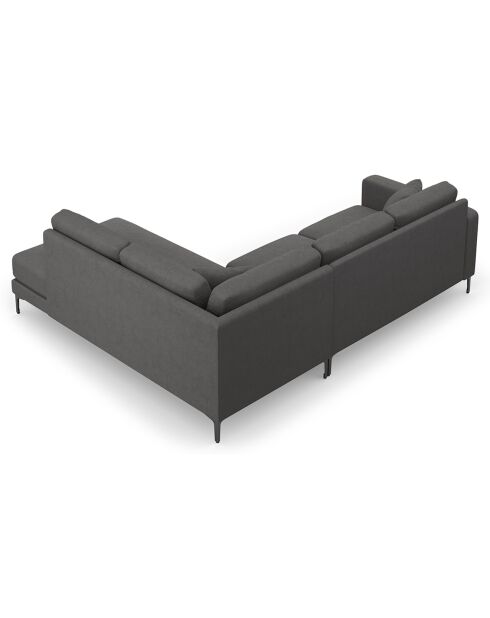 Canapé d'angle Droit Venus 5 Places gris foncé - 254x185x90 cm