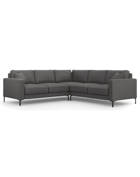 Canapé d'angle Symétrique Venus 5 Places gris foncé - 250x238x90 cm