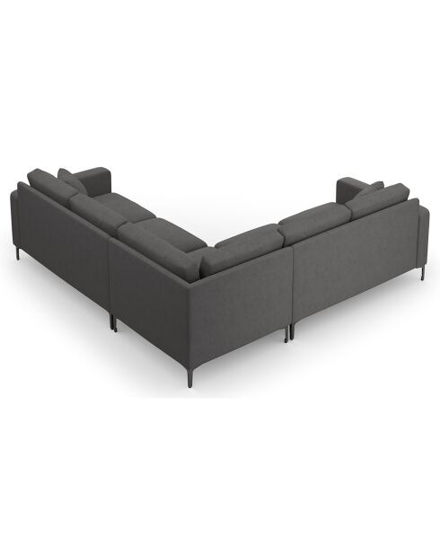 Canapé d'angle Symétrique Venus 5 Places gris foncé - 250x238x90 cm