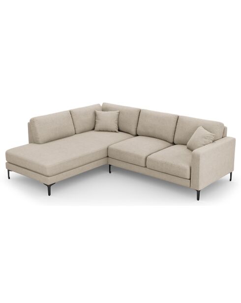 Canapé d'angle Gauche Venus 5 Places beige - 254x185x90 cm