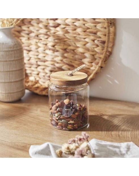 Bocal Acacia transparent - 10x10x10 cm