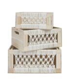 3 Caisses Boho beige/marron