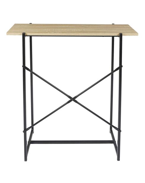 Console Loka marron/noir - 80x82x30 cm