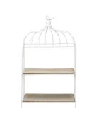 Cage à oiseau décorative blanche - 31x51x15 cm