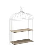 Cage à oiseau décorative blanche - 31x51x15 cm