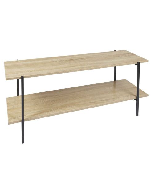 Banc TV Loka marron/noir - 115x45x35 cm
