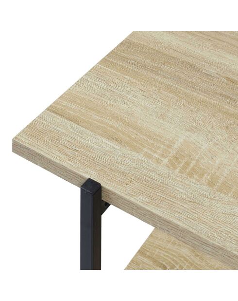 Banc TV Loka marron/noir - 115x45x35 cm