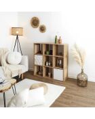 Rangement modulable Bali marron - 99.6x99x32 cm