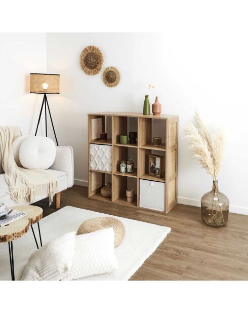 Rangement modulable Bali marron - 99.6x99x32 cm
