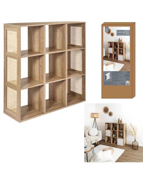 Rangement modulable Bali marron - 99.6x99x32 cm