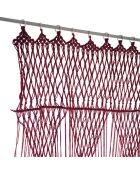Macramé gordijn van karmijnrood gaas - 100x280 cm