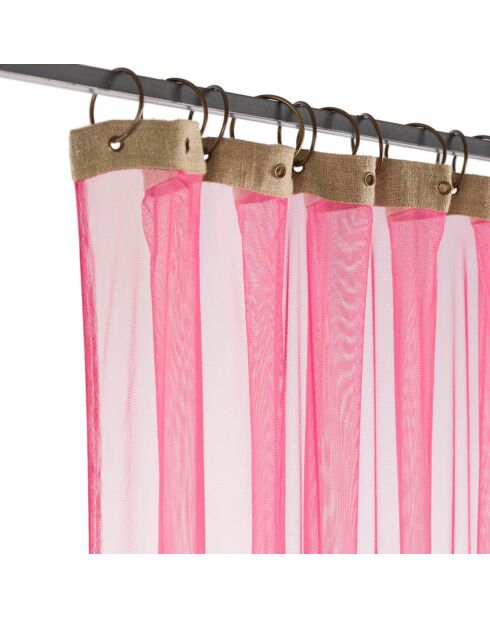 Voilage Tulle framboise - 120x300 cm