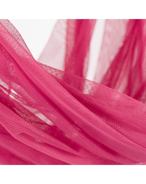 Voilage Tulle framboise - 120x300 cm