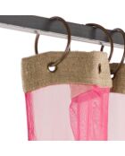 Voilage Tulle framboise - 120x300 cm