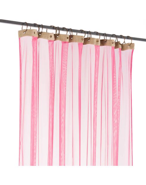 Voilage Tulle framboise - 120x300 cm