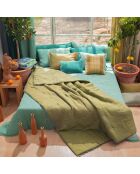 Bettdecke Etamine aus Leinenmischung khaki - 140x240 cm