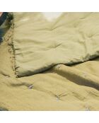 Bettdecke Etamine aus Leinenmischung khaki - 140x240 cm