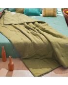 Bettdecke Etamine aus Leinenmischung khaki - 140x240 cm