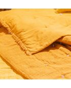 Bettdecke Etamine aus Leinen, gemischt, tabakfarben, 140 x 240 cm