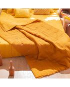 Bettdecke Etamine aus Leinen, gemischt, tabakfarben, 140 x 240 cm