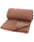 Bettdecke Etamine, Leinenmischung, Terrakotta, 140 x 240 cm