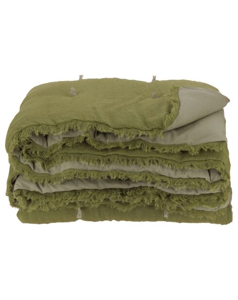 Colcha Etamine en mezcla de lino caqui, 220 x 240 cm