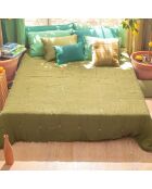 Colcha Etamine en mezcla de lino caqui, 220 x 240 cm