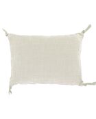 Funda de cojín de tweed de lino natural Varanasi, 25 x 35 cm