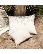 Funda de cojín de tweed de lino natural Varanasi, 25 x 35 cm