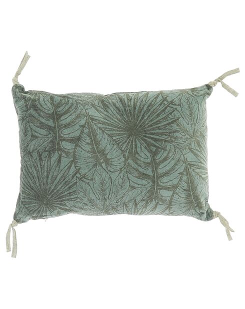 Funda de cojín de terciopelo celadón Goa - 25 x 35 cm