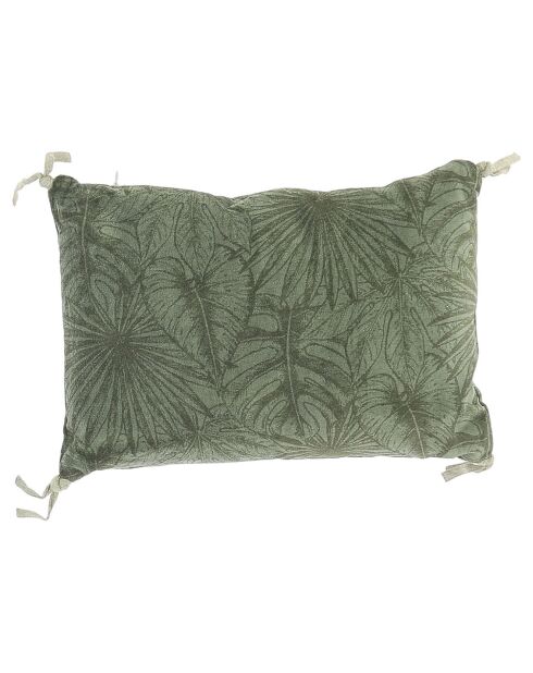 Funda de cojín Goa de terciopelo oliva - 25 x 35 cm