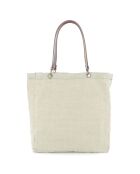 Natuurlijke dubbele draagtas - 30x34x10 cm