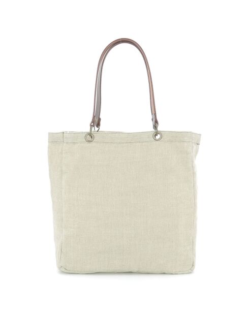 Sac Cabas Double naturel - 30x34x10 cm