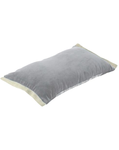 Funda de cojín Anna de terciopelo beige - 30x45 cm