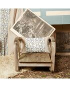 Funda de cojín Anna de terciopelo beige - 30x45 cm