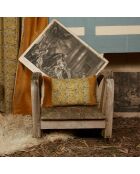 Anna Kissenhülle aus Samt mit Tabakmischung aus Leinen - 30x45 cm